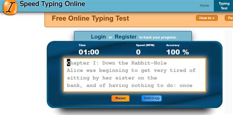 speed typing online test.